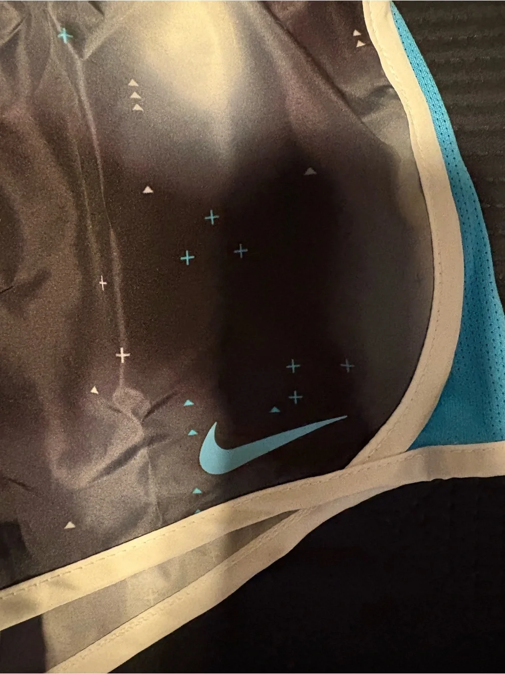 Nike Black and Teal Gradient Running Shorts